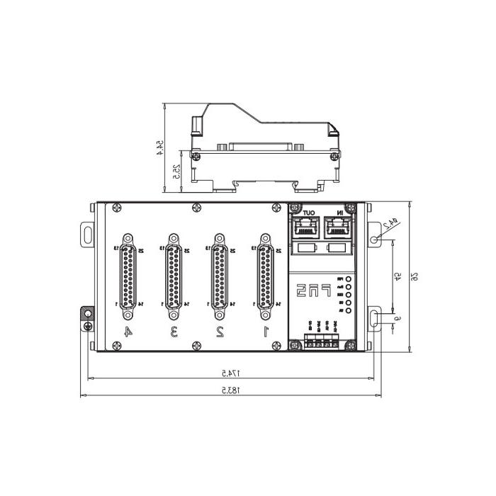 PROFINET protocol, IP20, 64DI/DO adaptive configuration, PNP, D-Sub interface, RJ45 network port, remote module, 009A94